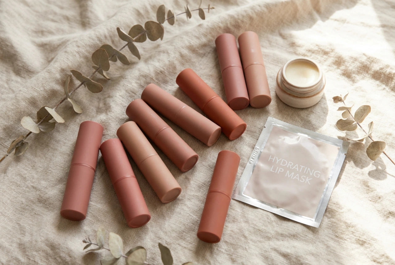 Matné rtěnky bez vysušování: výběr složení, aplikace a péče