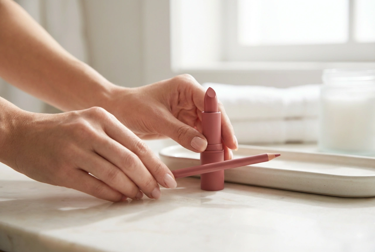 Rtěnka a konturovací tužka: dokonalé duo pro plnější a trvanlivější rty