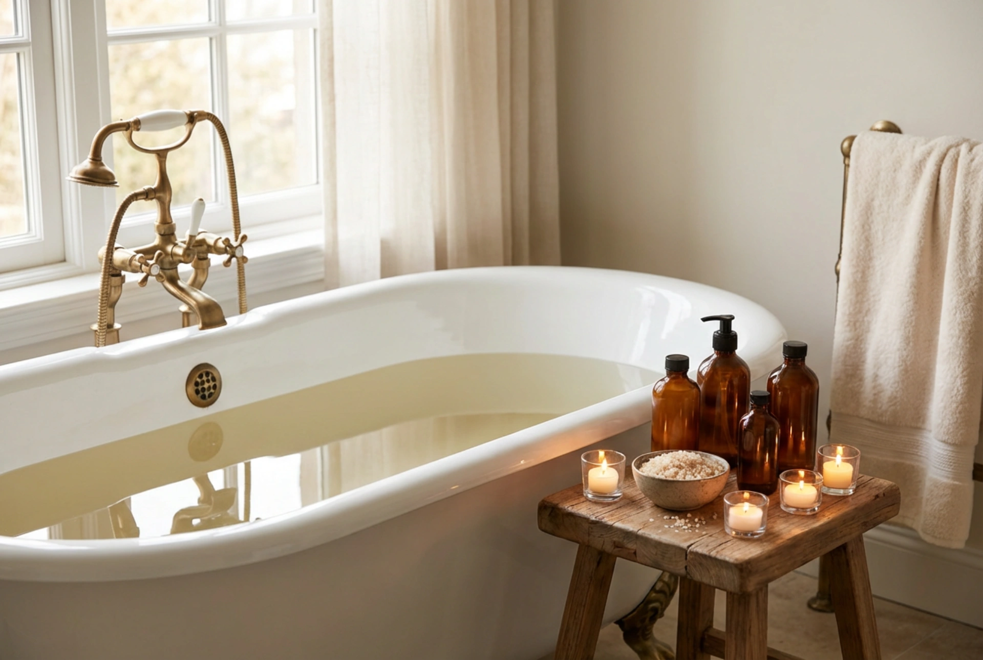 Domácí lázně: příprava, pečující rituály a atmosféra relaxace