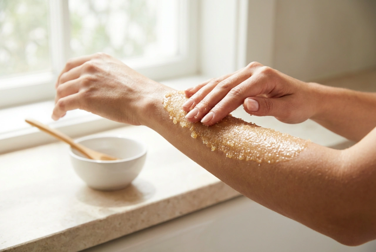 Cukrový peeling na tělo za 10 minut: poměry, masáž, oplachování