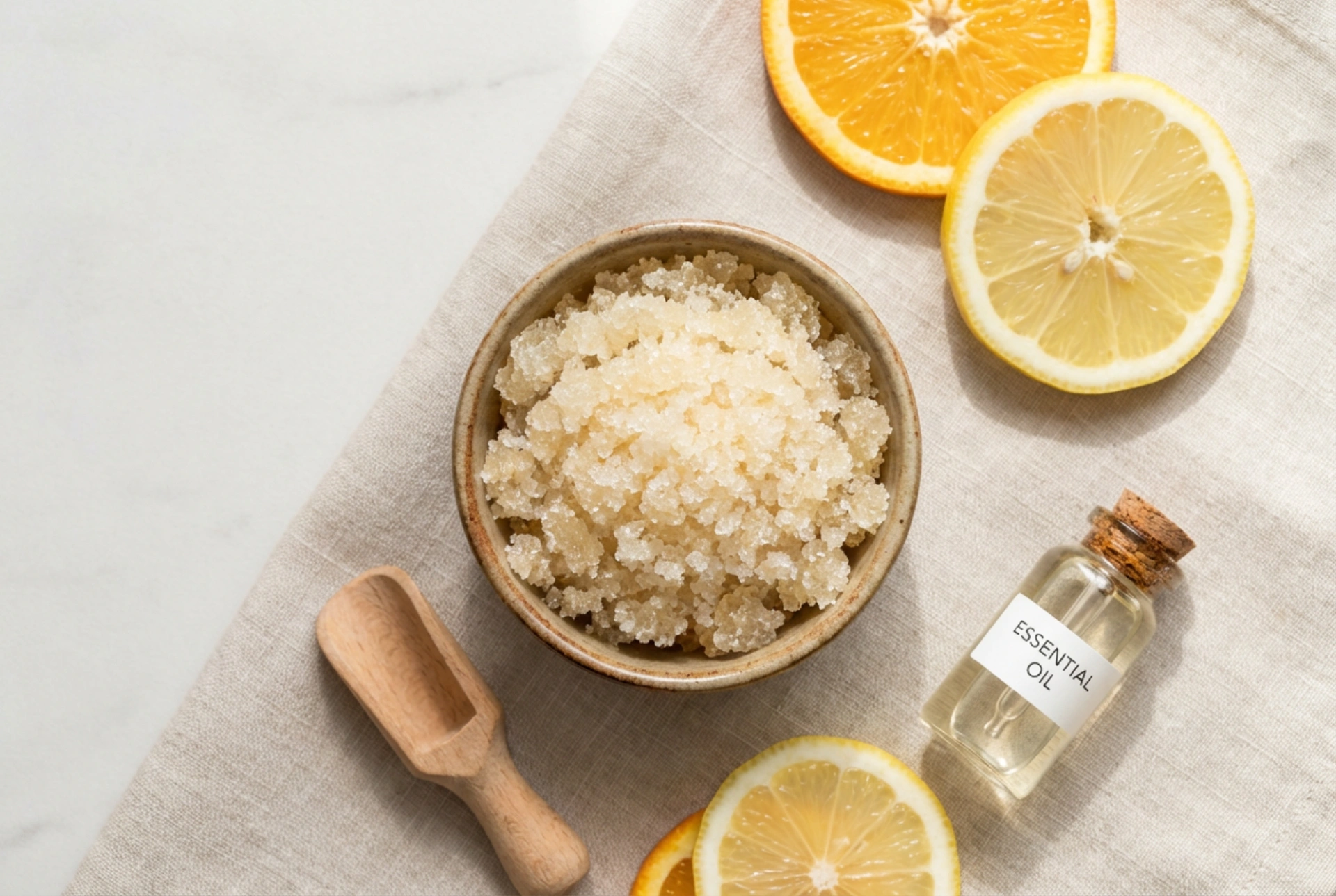 Cukrový peeling: recept na hladkou pokožku, ingredience a příprava
