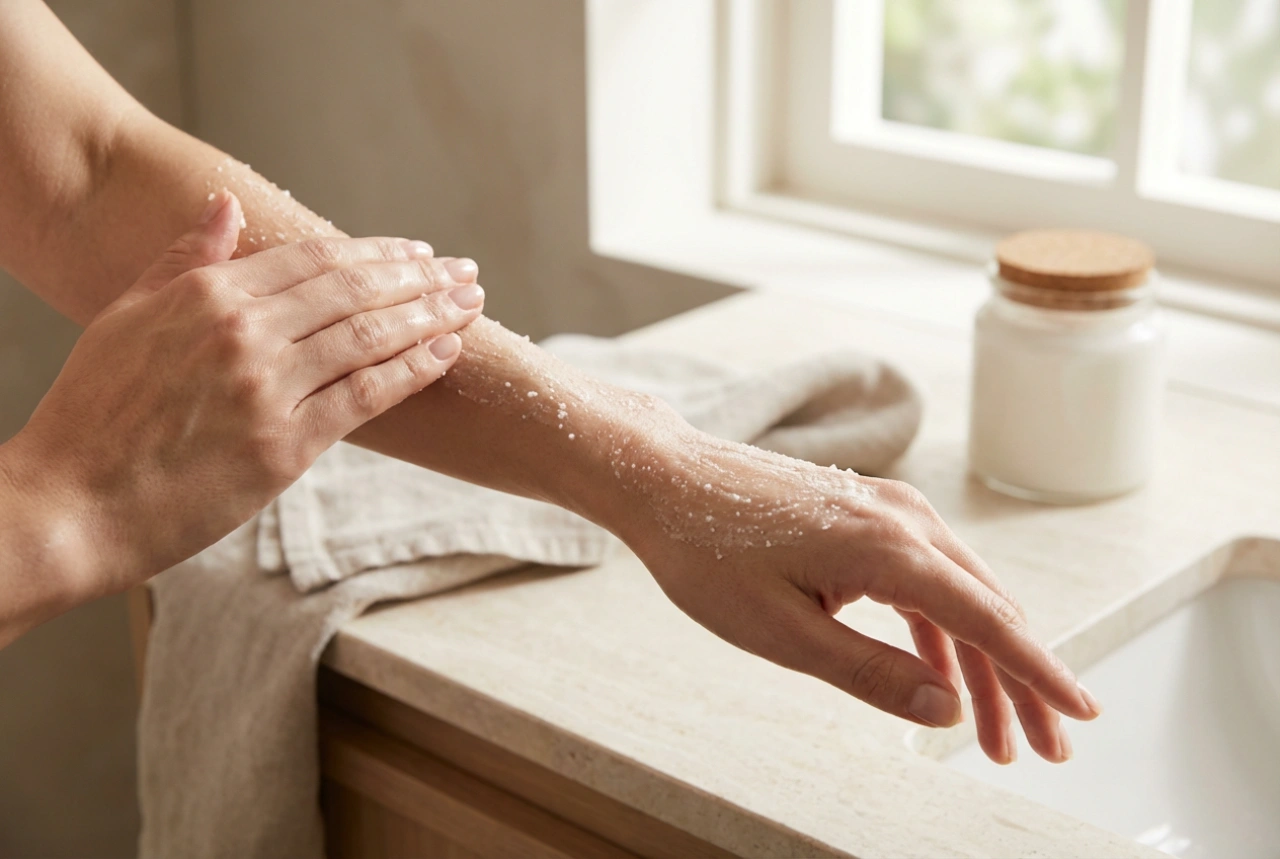 Tělový peeling v praxi: výběr složení a správná technika