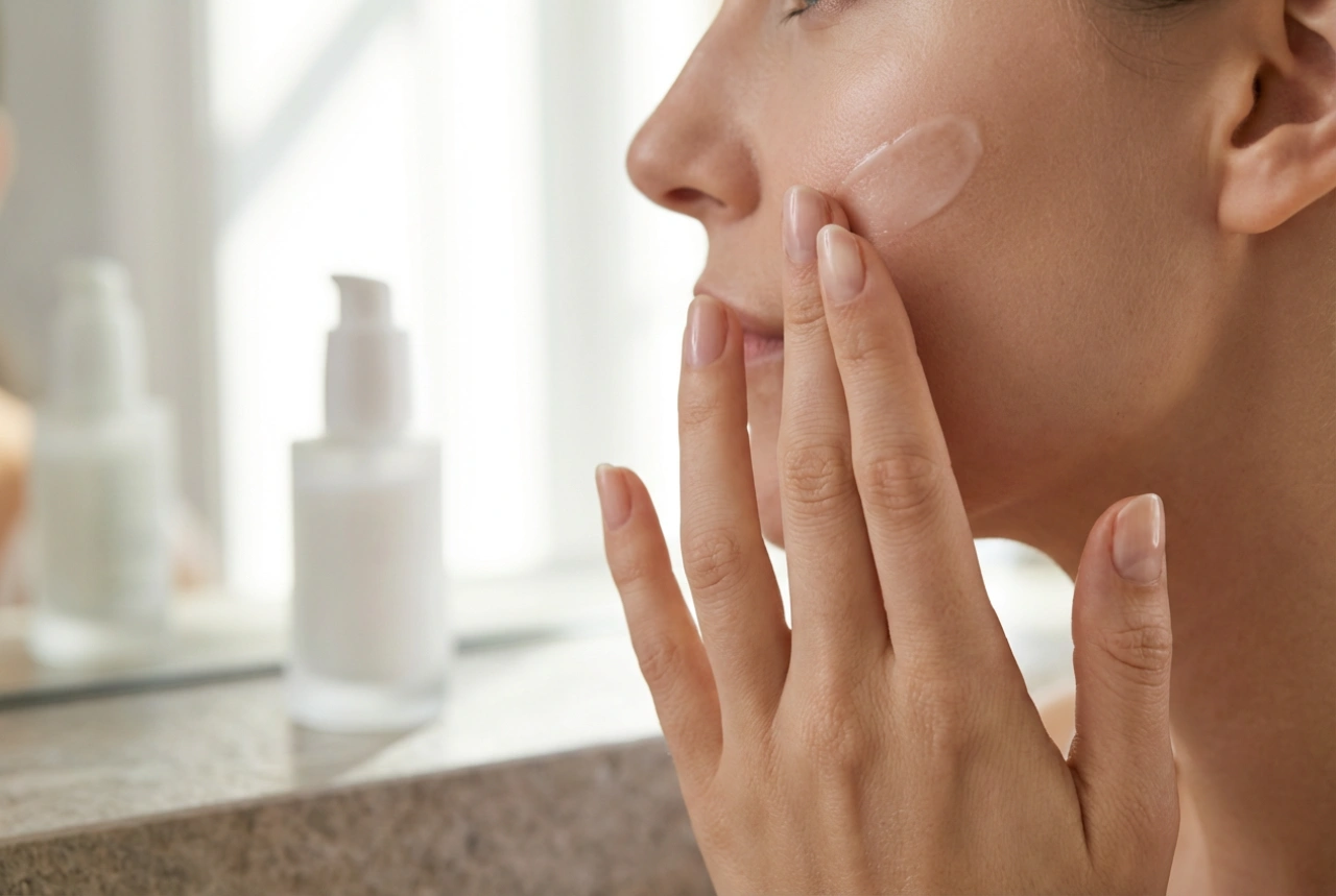 Zmatňující podkladová báze pod make-up: aplikace tenké vrstvy a fixace