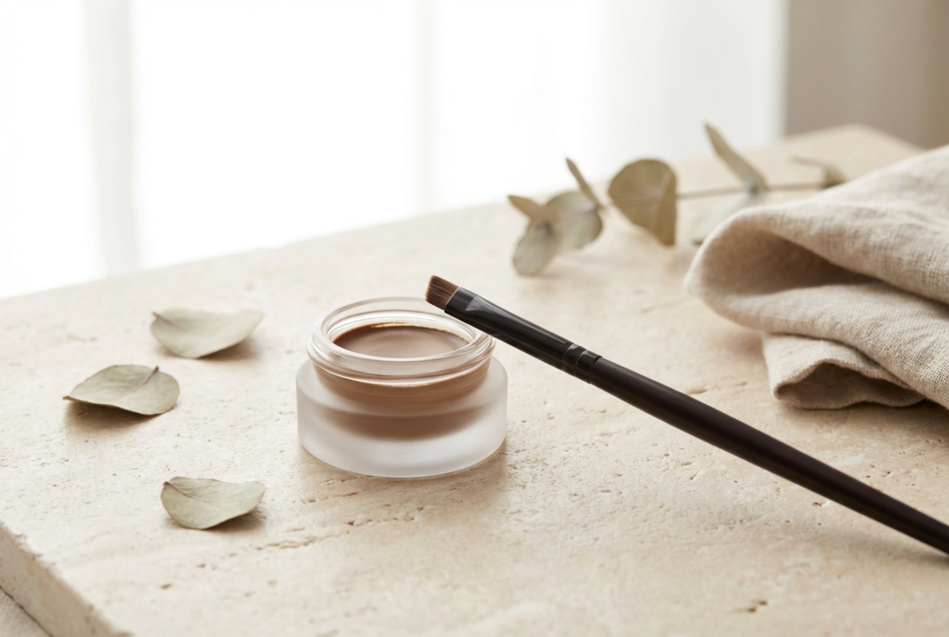 Pomáda na obočí: precizní vyplnění a delší fixace